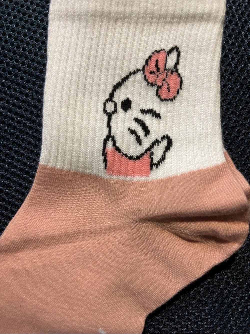 Hello Kitty White Socks with Pink Accents and Red Bow